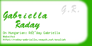 gabriella raday business card